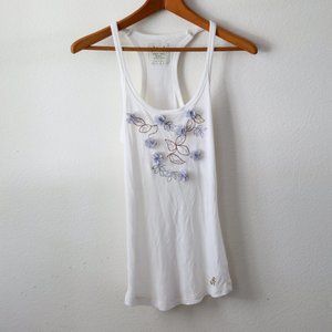 Tank W/ embroidered flowers